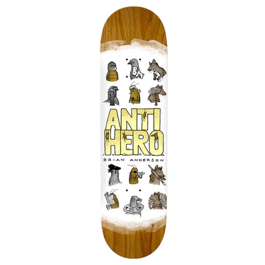 ANTI HERO USUAL SUSPECTS BRIAN ANDERSON SKATEBOARD DECK 8.75”