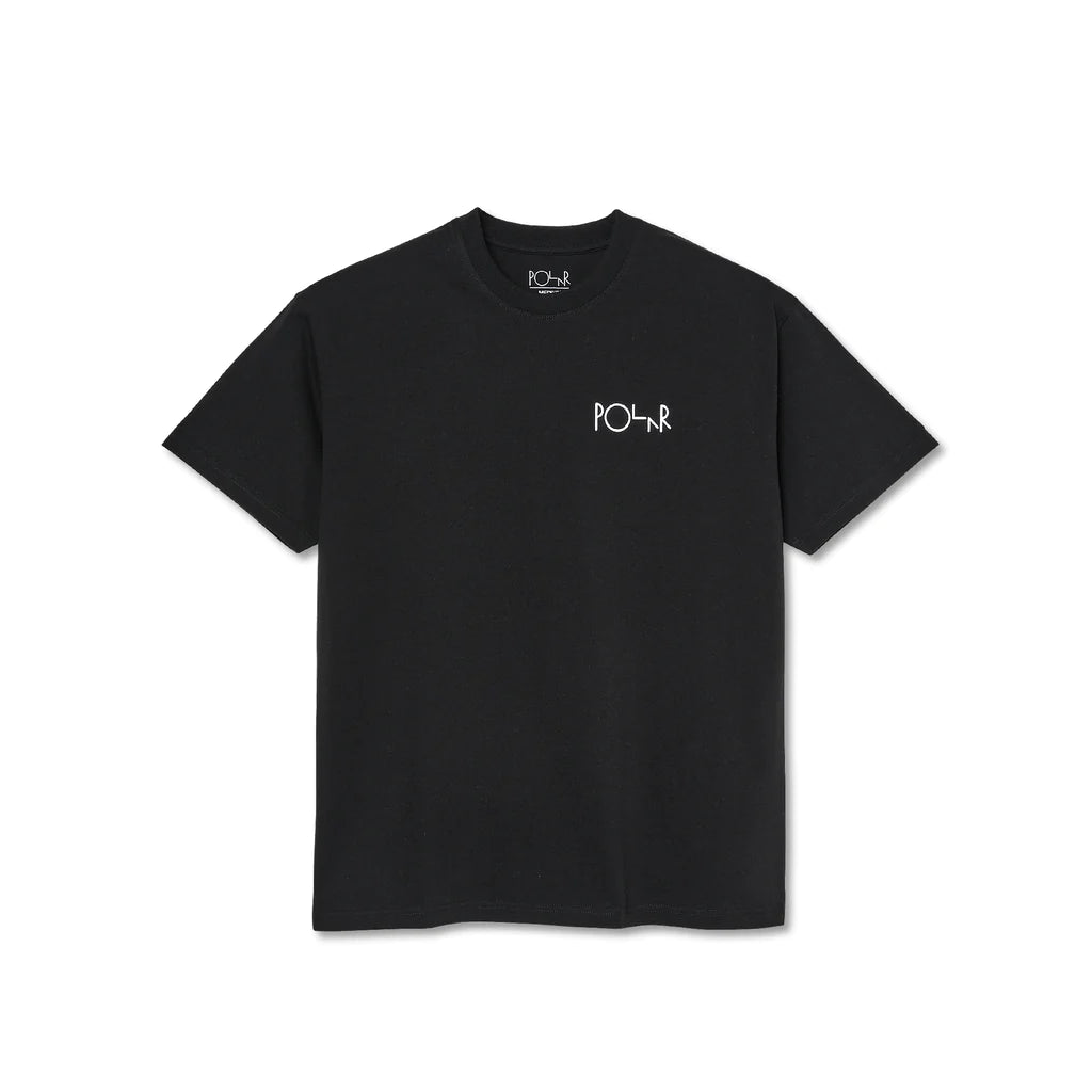 POLAR SKATE CO. STROKE LOGO T-SHIRT - BLACK