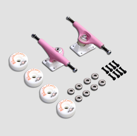 PICTURE WHEEL COMPANY UNDERCARRIAGE KIT 5.25" (7.75"- 8.25") PINK/WHITE 53MM