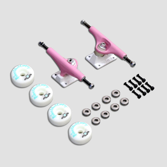 PICTURE WHEEL COMPANY UNDERCARRIAGE KIT 5.25" (7.75"- 8.25") PINK/WHITE 54MM