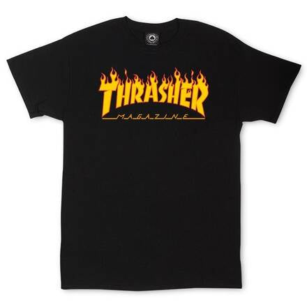 Thrasher Flame Logo T-shirt (Black)
