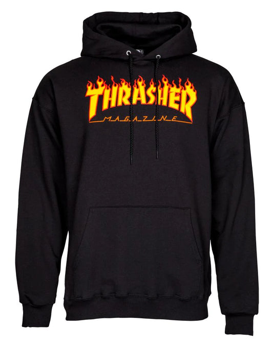 Thrasher Flame Logo Hoodie (Black)